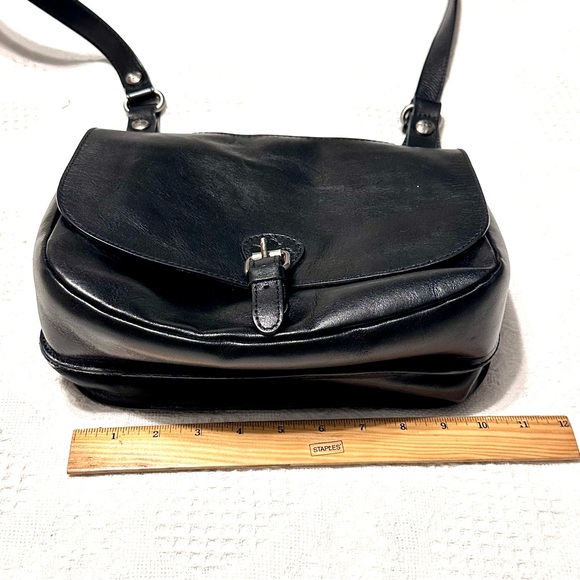 Patricia Nash Black Leather Saddle Bag Crossbody Shoulder - Picture 5 of 12
